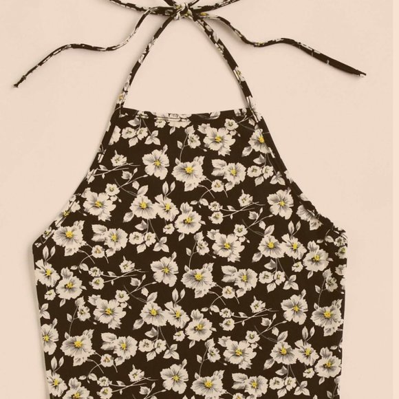 Blossom Floral Print Self-Tie Halter - Picture 3 of 4